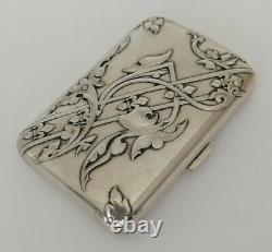 Former Sublim Etuit A Cigarettes Art New Argent Massif Decor Fleurs Of Lys