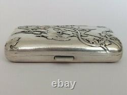 Former Sublim Etuit A Cigarettes Art New Argent Massif Decor Fleurs Of Lys