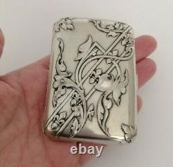 Former Sublim Etuit A Cigarettes Art New Argent Massif Decor Fleurs Of Lys