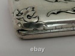 Former Sublim Etuit A Cigarettes Art New Argent Massif Decor Fleurs Of Lys