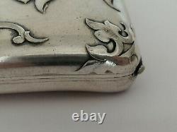 Former Sublim Etuit A Cigarettes Art New Argent Massif Decor Fleurs Of Lys