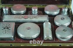 Former Travel Kit Baccarat Argent Aucoc Napoléon 3 Necessary Of Toilette