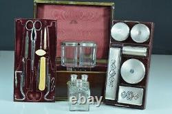 Former Travel Kit Baccarat Argent Aucoc Napoléon 3 Necessary Of Toilette