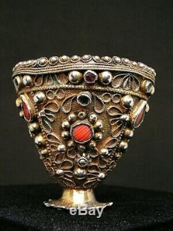 Former Zarf Saphrampolis Silver Gilt Tears Coral Ottoman Turkey Greece