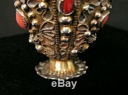 Former Zarf Saphrampolis Silver Gilt Tears Coral Ottoman Turkey Greece