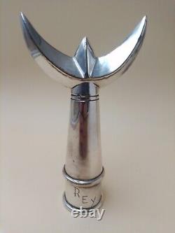 Former solid silver-plated bronze Trident trophy by REY