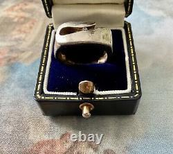 GENUINE DIAMOND, Solid Silver, RARE VINTAGE DESIGNER RING