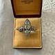 Genuine Emerald, Solid Silver, Beautiful Antique Ring