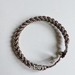 GRAND ANCIENT SILVER BRACELET BERBER KABYLE ETHNIC JEWELRY 150g