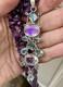 Genuine Amethyst, Blue Topaz / Mystic, Sterling Silver, Antique Necklace