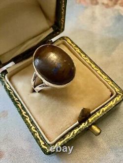 Genuine Boulder Opal, Solid Silver, Rare Antique Ring, Creator