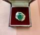 Genuine Emerald, Solid Silver, Impressive Beautiful Antique Ring