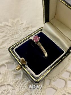 Genuine Silver Ruby, Beautiful Antique Solitaire Ring