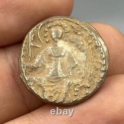 Genuine ancient piece in solid silver Kushan Empire Vasu Deva III