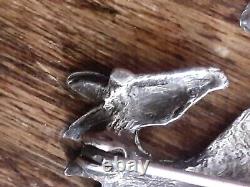 Georg JENSEN antique zoomorphic horse brooch jewelry in solid silver brutalist art