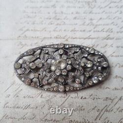 Georgian Silver Rhinestone 18th Century Antique Brooch