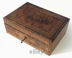 Gift Box Sewing Kit Old XIX Silver French Sewing Box Case