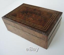 Gift Box Sewing Kit Old XIX Silver French Sewing Box Case