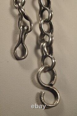 Heavy Syrup Necklace Old Solid Silver Antilles Regional Antique Chain