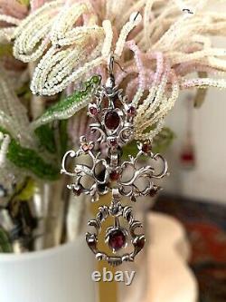 Hungarian Austro Pendant Silver Grenat Antique Hungarian Garnet During