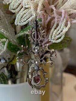 Hungarian Austro Pendant Silver Grenat Antique Hungarian Garnet During