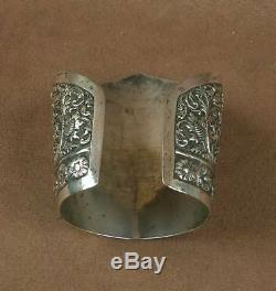 Important Ancient Cuff Bracelet In Sterling Silver China Indochina