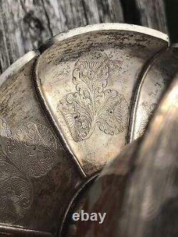 Important Ancient Cup In Massive Silver And Chinese Porcelain 19th