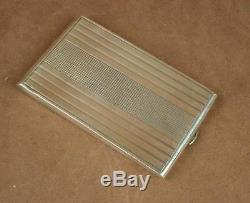 Important Box, Ancient Art Deco Cigarette Case In Silver 170g