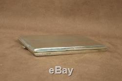 Important Box, Ancient Art Deco Cigarette Case In Silver 170g