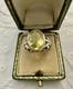 Impressive Antique Ring With Beautiful Genuine Citrine In Ornate Solid Silver