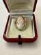 Italian Antique Brooch Cameo, Solid Silver 800, Marcasites, Art Deco, Signed
