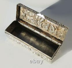 Jewelry Box Stamps Old Argent Massif 19th Century