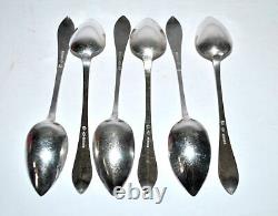 KABEL Lot of 6 antique coffee spoons 19th century Alsace STERLING SILVER Minerva 90g