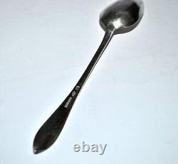 KABEL Lot of 6 antique coffee spoons 19th century Alsace STERLING SILVER Minerva 90g