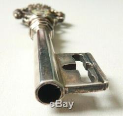Key Of Solid Silver Castle With Old Crown S. Giuseppe Silver Key