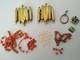 Lot Of Antique Empire Silver Gilt Clasps 1819 1838 Coral Beads Jewelry