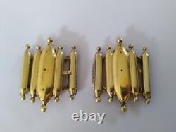 LOT OF ANTIQUE EMPIRE SILVER GILT CLASPS 1819 1838 CORAL BEADS jewelry