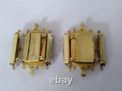 LOT OF ANTIQUE EMPIRE SILVER GILT CLASPS 1819 1838 CORAL BEADS jewelry