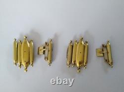 LOT OF ANTIQUE EMPIRE SILVER GILT CLASPS 1819 1838 CORAL BEADS jewelry