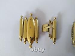 LOT OF ANTIQUE EMPIRE SILVER GILT CLASPS 1819 1838 CORAL BEADS jewelry