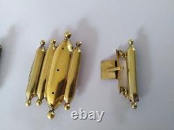 LOT OF ANTIQUE EMPIRE SILVER GILT CLASPS 1819 1838 CORAL BEADS jewelry