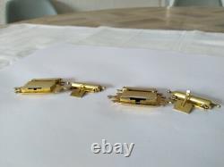 LOT OF ANTIQUE EMPIRE SILVER GILT CLASPS 1819 1838 CORAL BEADS jewelry