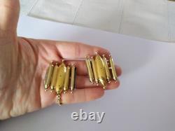 LOT OF ANTIQUE EMPIRE SILVER GILT CLASPS 1819 1838 CORAL BEADS jewelry