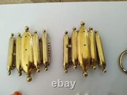 LOT OF ANTIQUE EMPIRE SILVER GILT CLASPS 1819 1838 CORAL BEADS jewelry