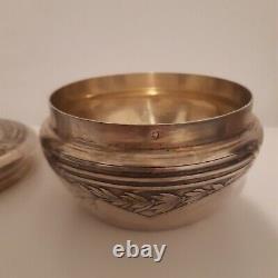 Large Antique Silver Box Massif Punch Minerve