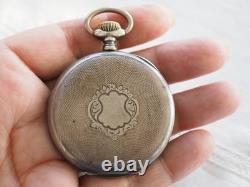 Large Antique Solid Silver Havila Pocket Watch