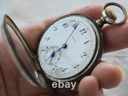 Large Antique Solid Silver Havila Pocket Watch