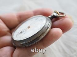 Large Antique Solid Silver Havila Pocket Watch