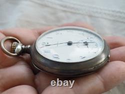 Large Antique Solid Silver Havila Pocket Watch