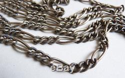 Large Chain Necklace Necklace Silver Solid Jewel Old Silver Chain 54 Gr
